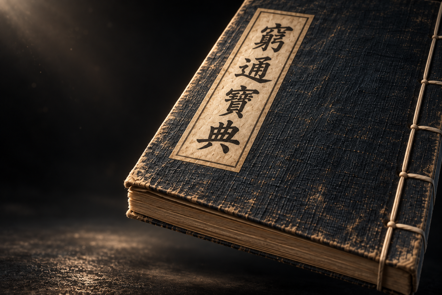古籍书册特写，品牌概念形象